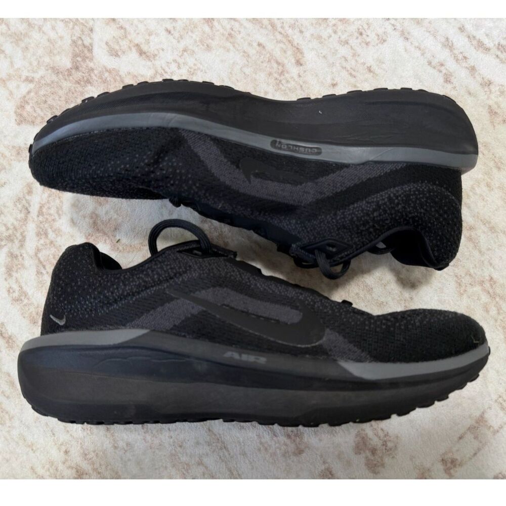 Nike Air Winflo 11 Triple Black Anthracite Running Shoes Men's 9